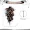 Glitzhome® 28"H Halloween Black Rose and Berry Swag with Hanger